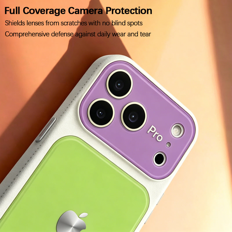 iPhone Dopamine Color-Blocked Leather Case