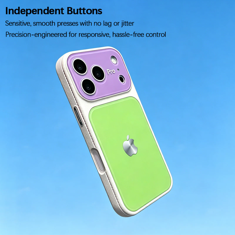 iPhone Dopamine Color-Blocked Leather Case