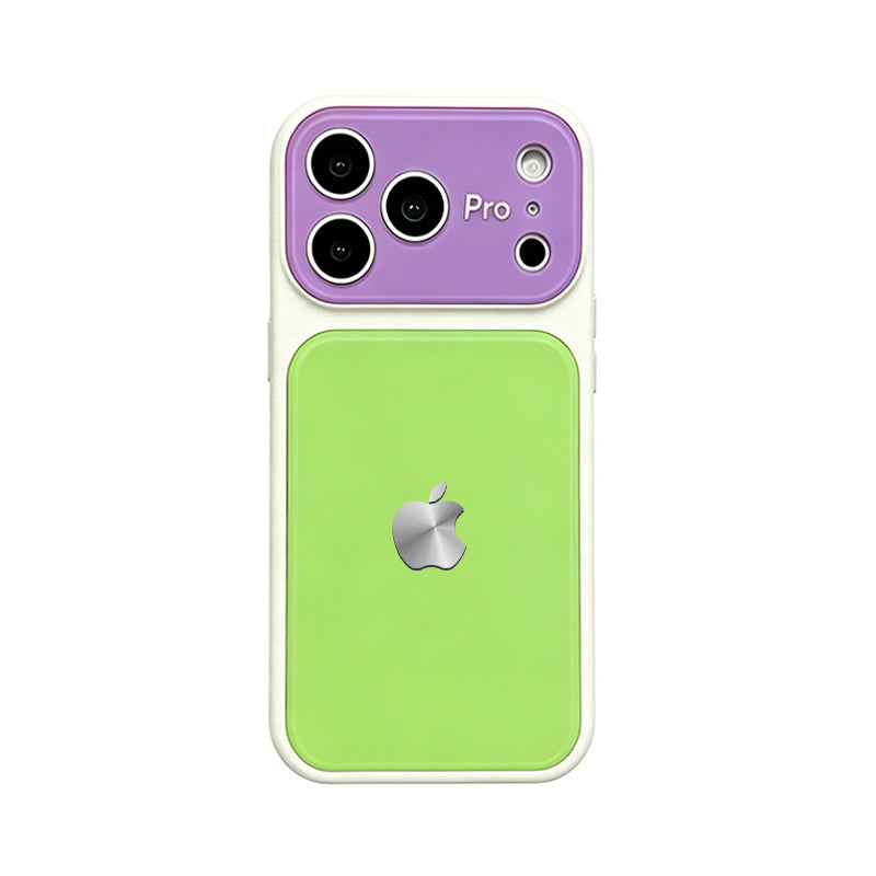 iPhone Dopamine Color-Blocked Leather Case