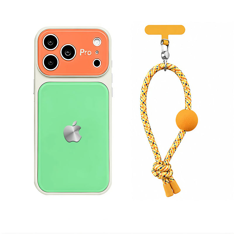 iPhone Dopamine Color-Blocked Leather Case