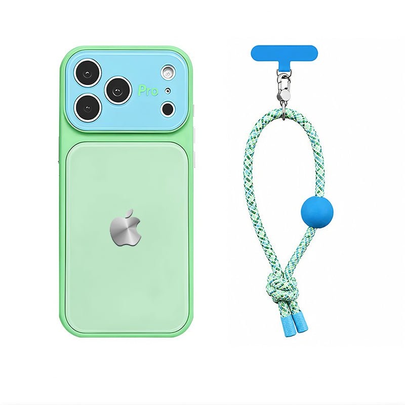 iPhone Dopamine Color-Blocked Leather Case