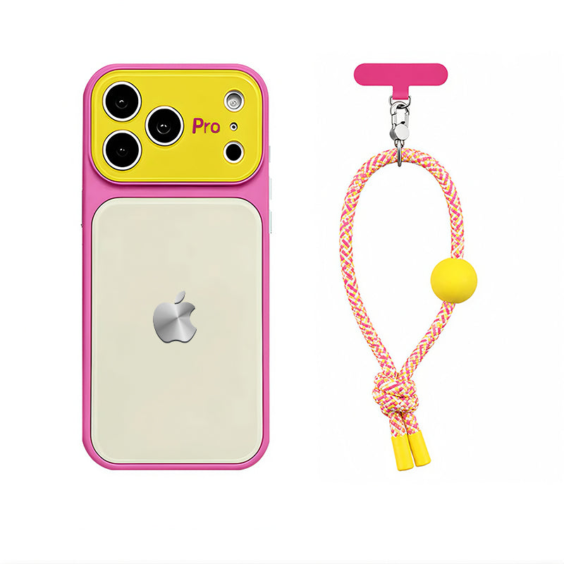 iPhone Dopamine Color-Blocked Leather Case